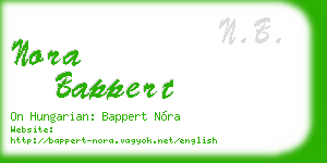 nora bappert business card